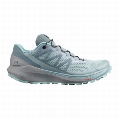 Green / Turquoise Salomon SENSE RIDE 4 GORE-TEX INVISIBLE FIT Women's Trail Running Shoes | AE-721CKND