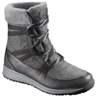 Grey / Black Salomon HEIKA CS WP Men's Winter Boots | AE-963IODL