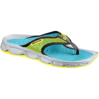 Grey / Blue Salomon RX BREAK Men's Flip Flops | AE-561SOJY