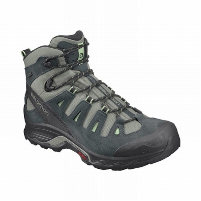 Grey / Green Salomon QUEST PRIME GTX W Women's Hiking Boots | AE-478FNJR