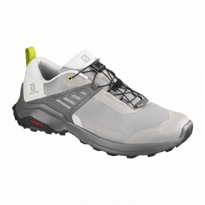 Grey / Light Green Salomon X RAISE Men's Hiking Shoes | AE-834ADKN