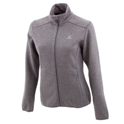 Grey Salomon BISTRA FZ W Women's Jackets | AE-230IAZL