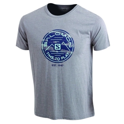 Grey Salomon FIRE FLY SS M Men's T Shirts | AE-510XVPS