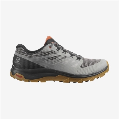 Grey Salomon OUTLINE GORE-TEX Men's Hiking Shoes | AE-476AGMZ