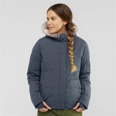 Grey Salomon SNUGGLY WARM W Ski Women's Jackets | AE-062TEXY