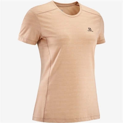 Khaki Salomon XA W Short Sleeve Women's T Shirts | AE-873OIUF