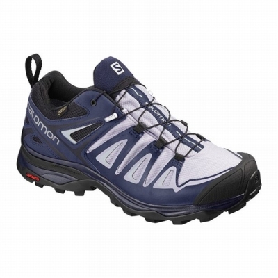 Lavender / Blue Salomon X ULTRA 3 GORE-TEX Women's Hiking Shoes | AE-268PSAR