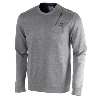 Medium Grey Salomon ECHO M Men's Pullover | AE-463GLNI