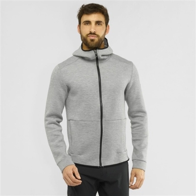 Mid Grey Salomon ESSENTIAL WARM Men's Midlayers | AE-167PJSK