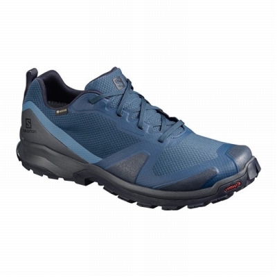 Navy / Black Salomon XA COLLIDER GTX Men's Trail Running Shoes | AE-368YJPN