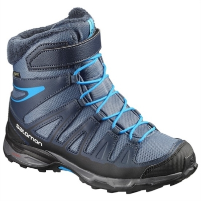 Navy / Black Salomon X-ULTRA GTX J Kids' Winter Boots | AE-231BHVJ