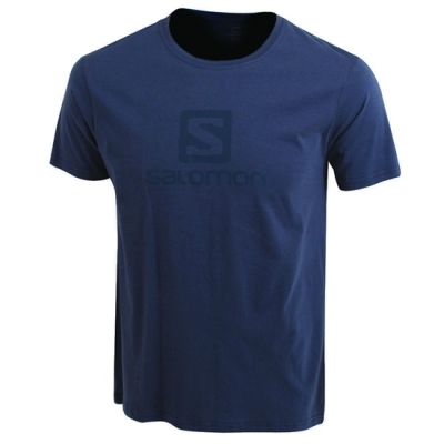 Navy Salomon ACHIEVE SS M Men's T Shirts | AE-492RTWS