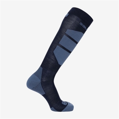 Navy Salomon COMFORT Men's Socks | AE-357VPLO