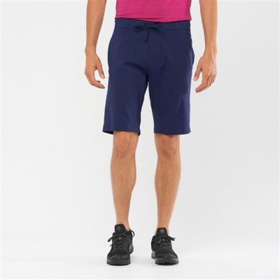 Navy Salomon EXPLORE M Men's Shorts | AE-896CYZM