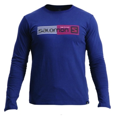 Navy Salomon JOEY LS M Men's T Shirts | AE-853KUYL