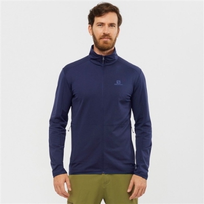 Navy Salomon Men's Midlayers | AE-946TSBJ