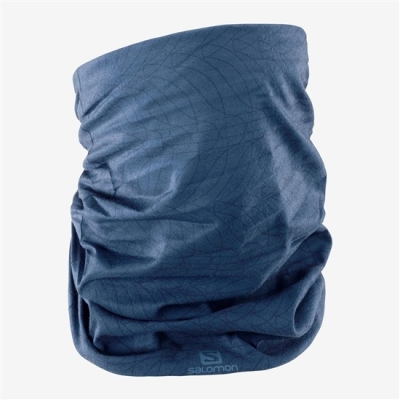 Navy Salomon NECK&HEAD LIGHT GAITER Men's Headwear | AE-907TZRG