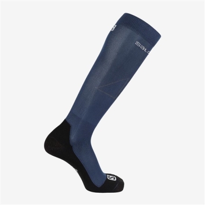 Navy Salomon QST Men's Socks | AE-057NBTH