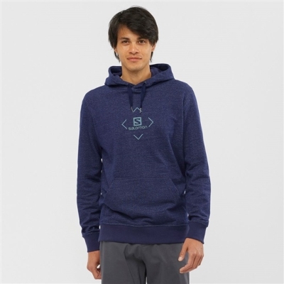 Navy Salomon SHIFT HOODIE M Men's Midlayers | AE-625NQKX