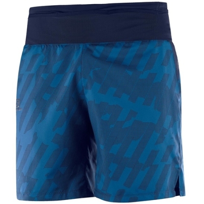 Navy Salomon XA TRAINING M Men's Shorts | AE-126YKOJ