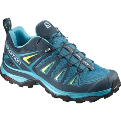 Navy / Turquoise Salomon X ULTRA 3 W Women's Hiking Shoes | AE-409BNOZ