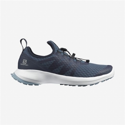 Navy / White Salomon SENSE FLOW 2 Men's Trail Running Shoes | AE-210SFXA