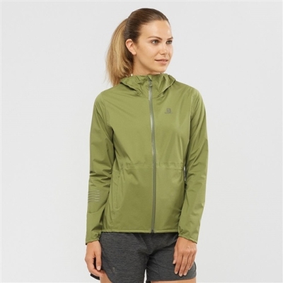 Olive Green Salomon BONATTI WATERPROOF Women's Jackets | AE-412XCTE