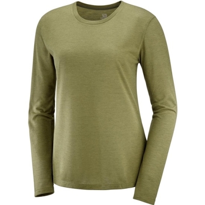 Olive Salomon COMET CLASSIC LS W Women's Midlayers | AE-547SEJZ