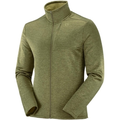 Olive Salomon TRANSITION FZ MID M Men's Midlayers | AE-193GJTA