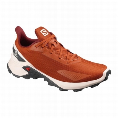 Orange Salomon ALPHACROSS BLAST Men's Trail Running Shoes | AE-860PMGI