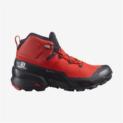 Orange Salomon CROSS HIKE MID GORE-TEX Men's Hiking Boots | AE-782YIHO