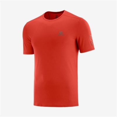 Orange Salomon XA TRAIL Short Sleeve Men's T Shirts | AE-583AKHF