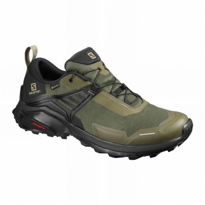 Purple / Black Salomon X RAISE GORE-TEX Men's Hiking Shoes | AE-685AFPH