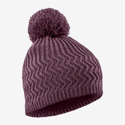 Purple Salomon KUBA Men's Beanie | AE-361ZBOC