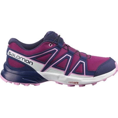 Purple Salomon SPEEDCROSS J Kids' Trail Running Shoes | AE-156MZXL