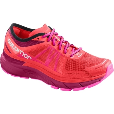 Red / Black Salomon SONIC RA MAX W Women's Running Shoes | AE-398NWDE