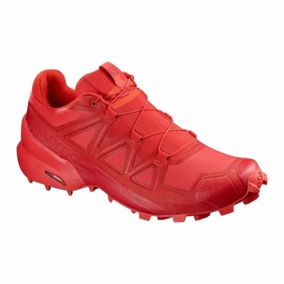 Red Salomon SPEEDCROSS 5 Men's Trail Running Shoes | AE-321IQUO