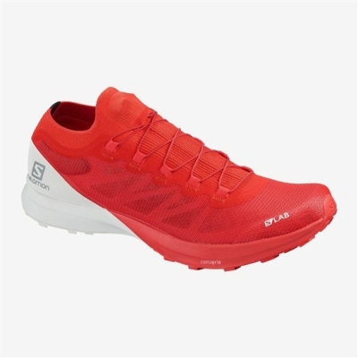 Red Salomon S/LAB SENSE 8 Women's Trail Running Shoes | AE-675QHMR