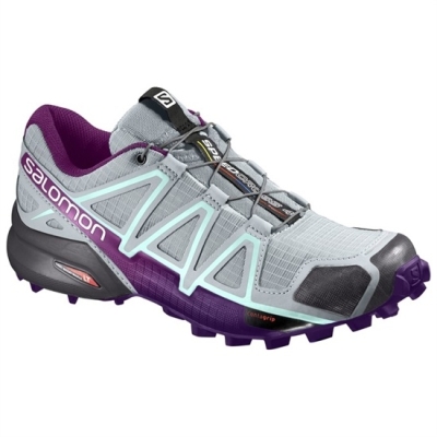 Silver Purple Salomon SPEEDCROSS 4 W Women's Trail Running Shoes | AE-732BIYJ