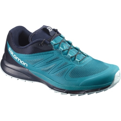 Turquoise / Navy Salomon SENSE PRO 2 W Women's Trail Running Shoes | AE-152XDSE