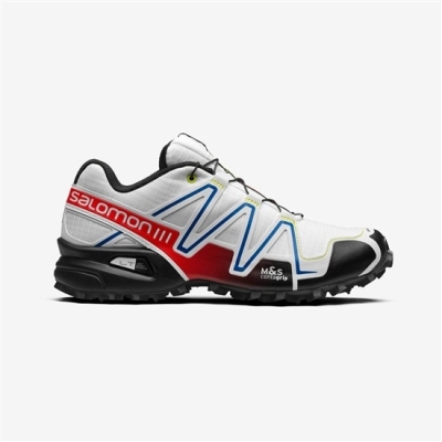 White / Black / Red Salomon SPEEDCROSS 3 RACING Women's Sneakers | AE-341NTHS