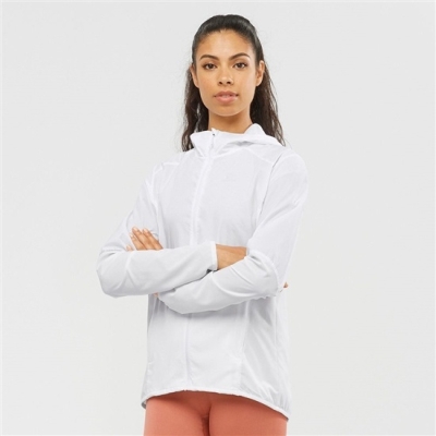 White Salomon AGILE WIND Women's Jackets | AE-986AYCD