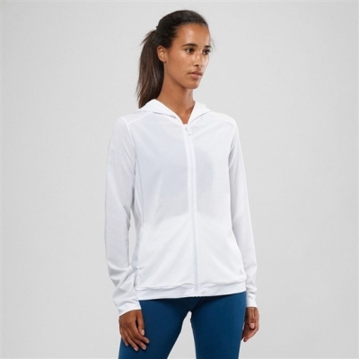 White Salomon COMET FULL-ZIP HOODED Women's Midlayers | AE-183BVDZ