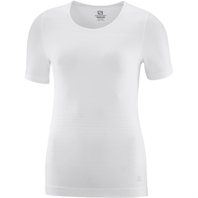 White Salomon ELEVATE MOVE'ON W Women's T Shirts | AE-784VIMJ