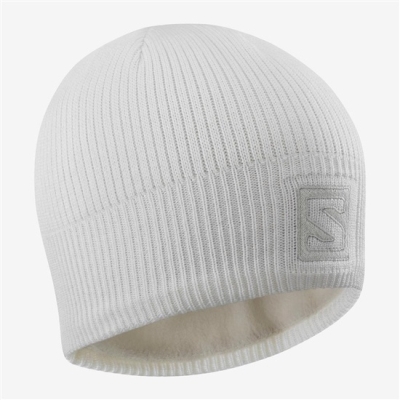 White Salomon LOGO Men's Hats | AE-523ATZQ