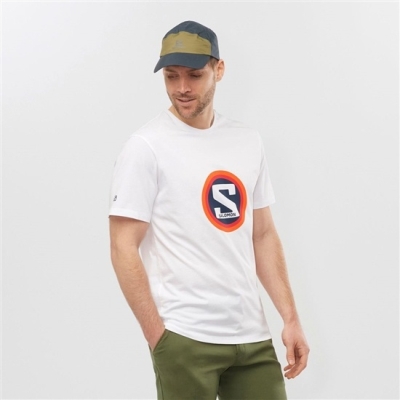 White Salomon OUTLIFE GRAPHIC HERITAGE SS M Short Sleeve Men's T Shirts | AE-029KGOD