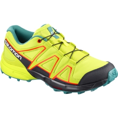 Yellow / Black Salomon SPEEDCROSS J Kids' Trail Running Shoes | AE-478JPDL