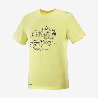 Yellow Salomon OUTLIFE GRAPHIC SALOMONOTONE SS M Short Sleeve Men's T Shirts | AE-768NKCO